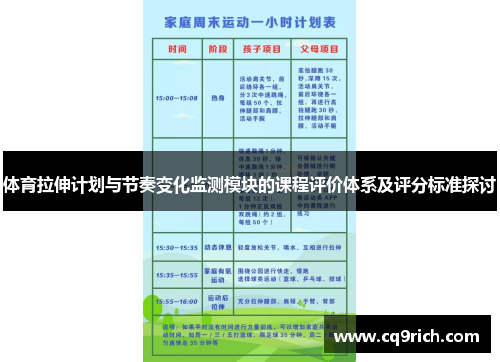 体育拉伸计划与节奏变化监测模块的课程评价体系及评分标准探讨
